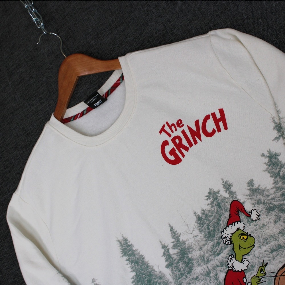 Dr. Seuss Men's The Grinch Sleigh Christmas Sweatshirt